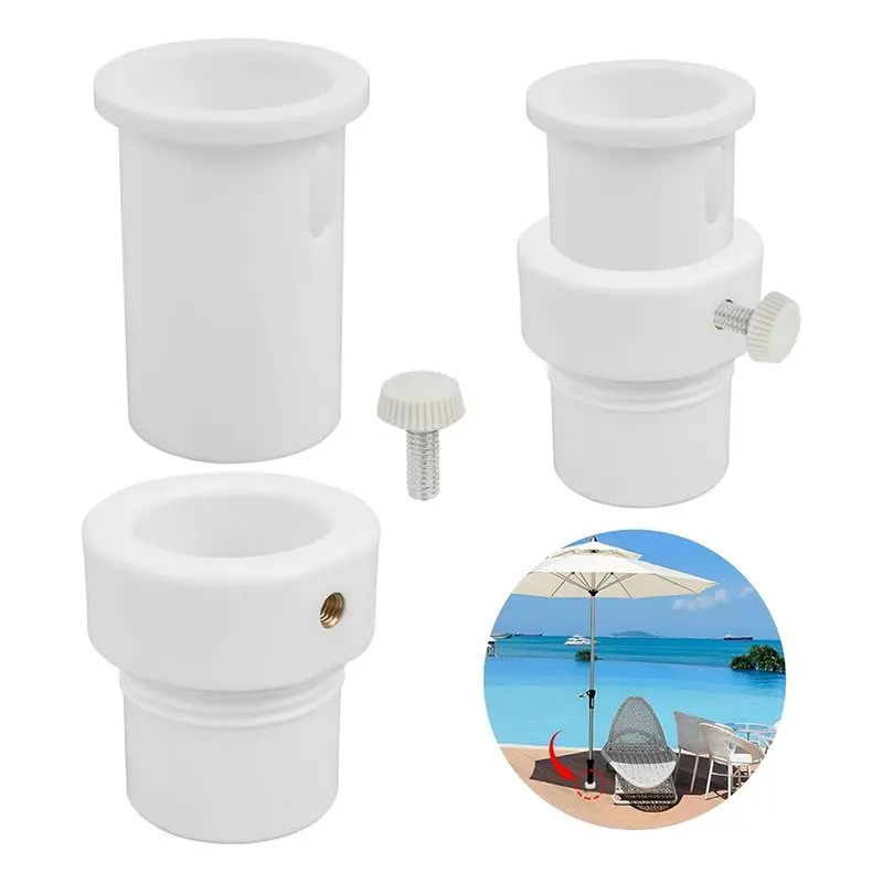 FLYY-2 Stück Pool-Sonnenschirm-Stangenstabilisator-Einsätze, Hülsenadapter, passend für Durchmesser von 1,5 bis 1,35 Zoll, für Terrassen-Deckregale – Detail 5