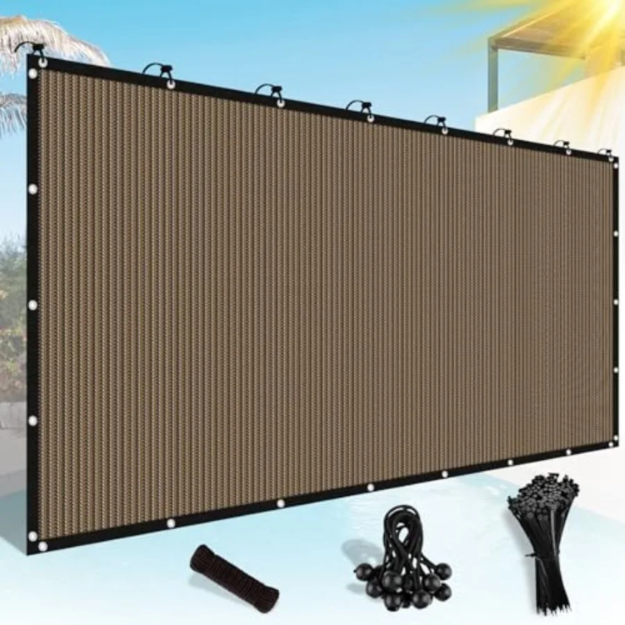 

Customized Size 90% Sun Shade Cloth with Grommets, 12' X 16' Pergola Shade Cover Canopy, Mesh Tarp Sun Screens for Patio, Outdo