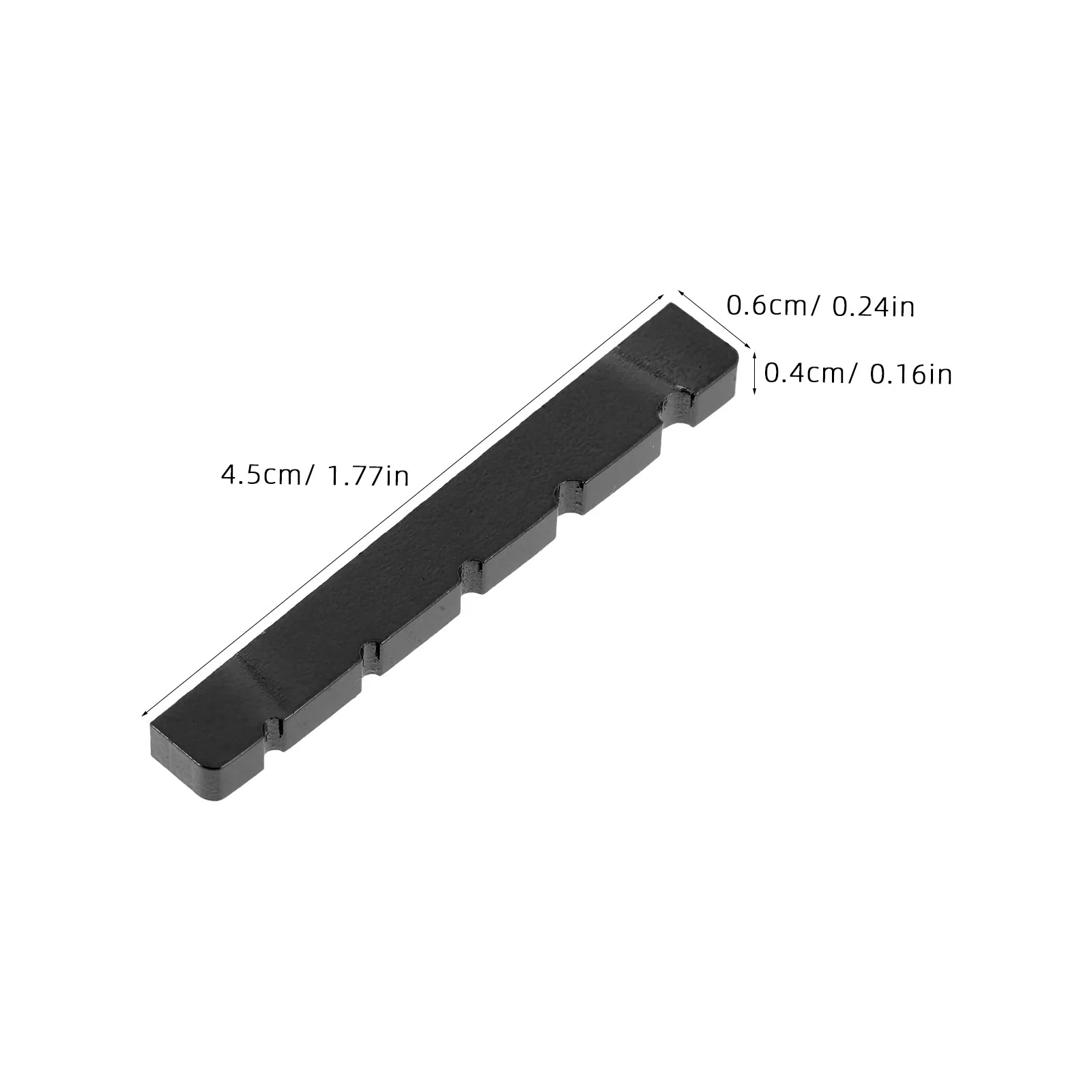 Bass Guitar Nut Pre-Slotted Stainless Steel 5-String Electric Flat Bottom Replacement Part String Stability for view 2