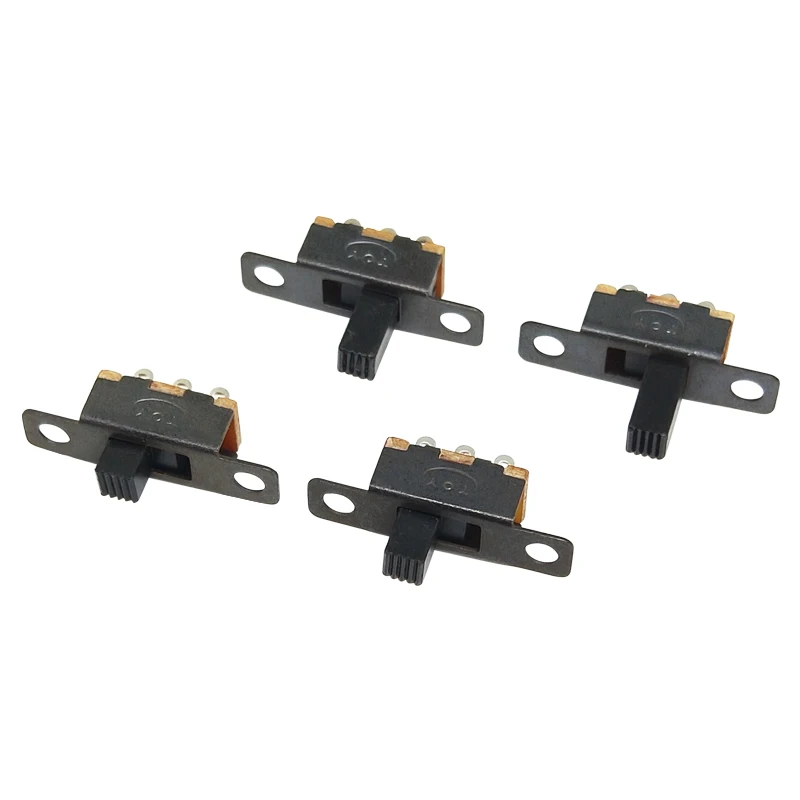 20PCS  50V 0.5 A SS12F15 Mini Size Black SPDT Slide Switch for DIY Power Electronic Projects G6 1P2T Toggle Switch Handle 3-7mm
