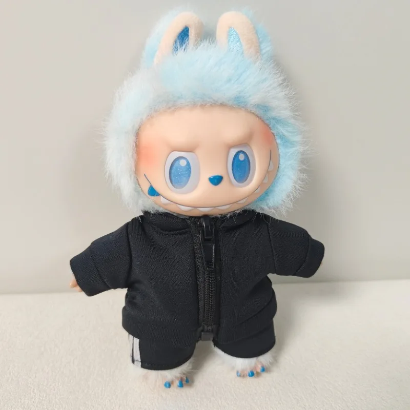 Pour Labubu V1 V2 pour tenue bao-ao vêtements de poupée vêtements de sport de mode vêtements de poupée couleur assortie sweats à capuche accessoires de poupées
