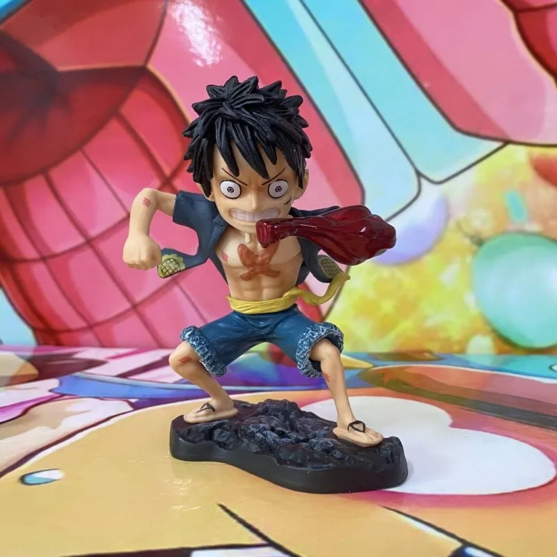 Bandai – figurine de dessin animé une pièce, modèle d'action Luffy, cadeau d'anniversaire, châssis de bureau, poupée, ornements, Collection de Transformation