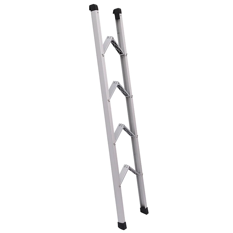 China Factory Sale Aluminum Alloy RV Outdoor/ Inner Door Camper Ladder 4 Steps Caravan Folding Ladder Rv Exterior Ladder