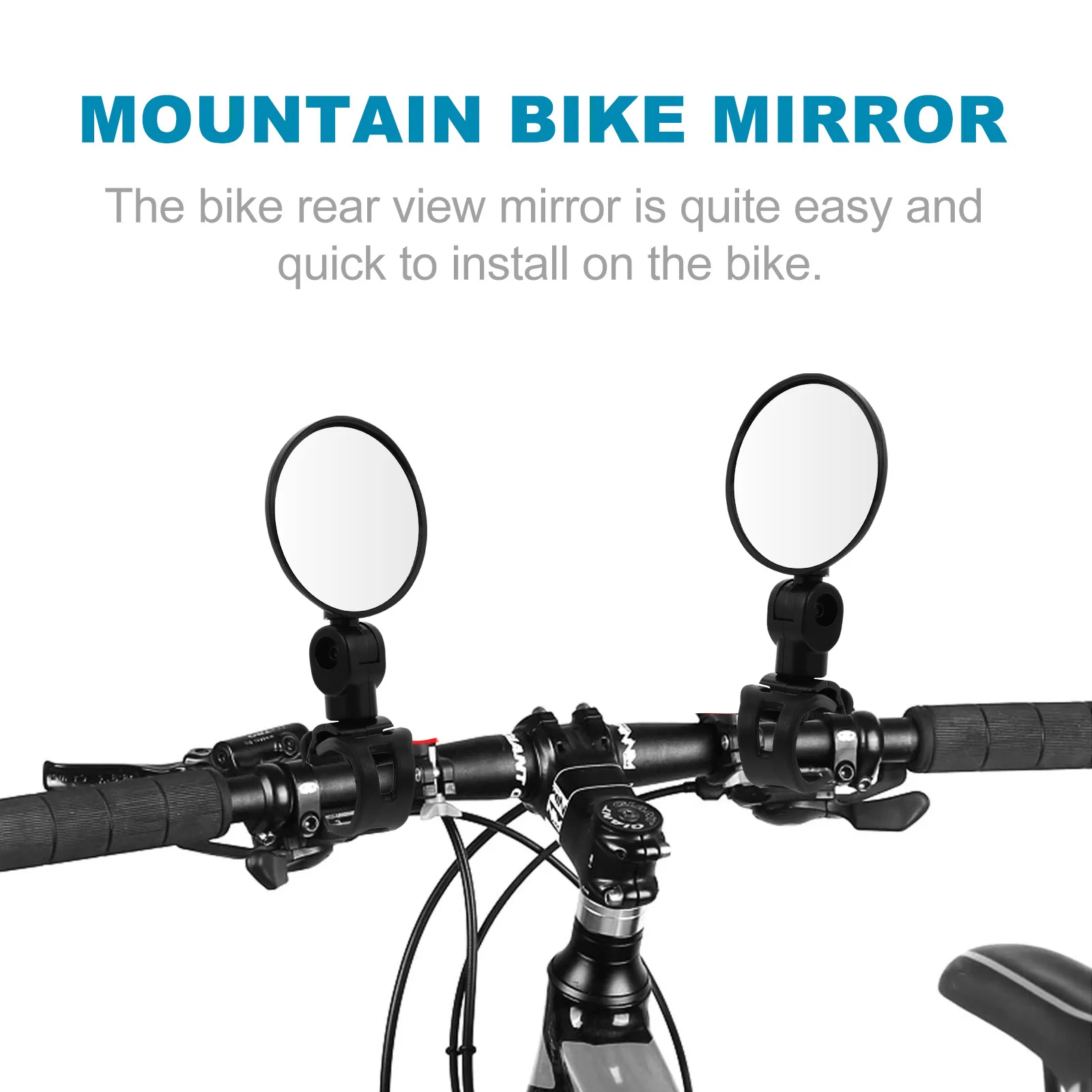 

2Pcs Safe Bike Mirror Handlebar Rearview Cycling Accessory Clear Imaging Gift for Cyclists Bike Mirror Rearview