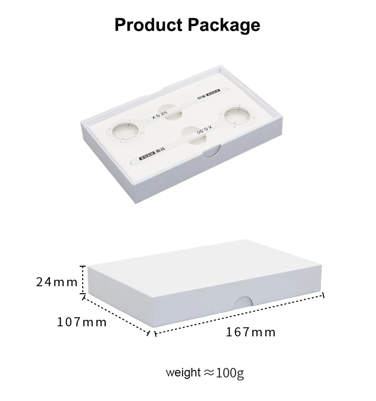 Crossed Cylinders x0.12~x1.00 Vision Test Flipper Handheld  spherical lens and cylindrical lens precision optometry tool