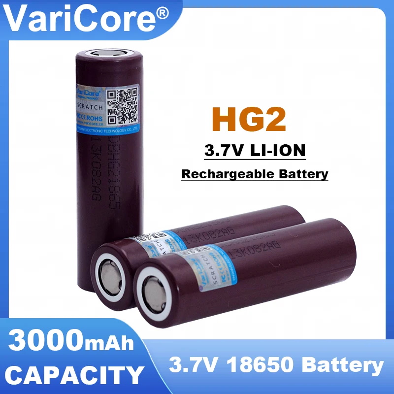 1-20 Chiếc Liitokala Mới 18650 Pin HG2 3000MAh 3.6V Lithium Xả Liên Tục 20A Chuyên Dụng Điện Tử Công Suất pin