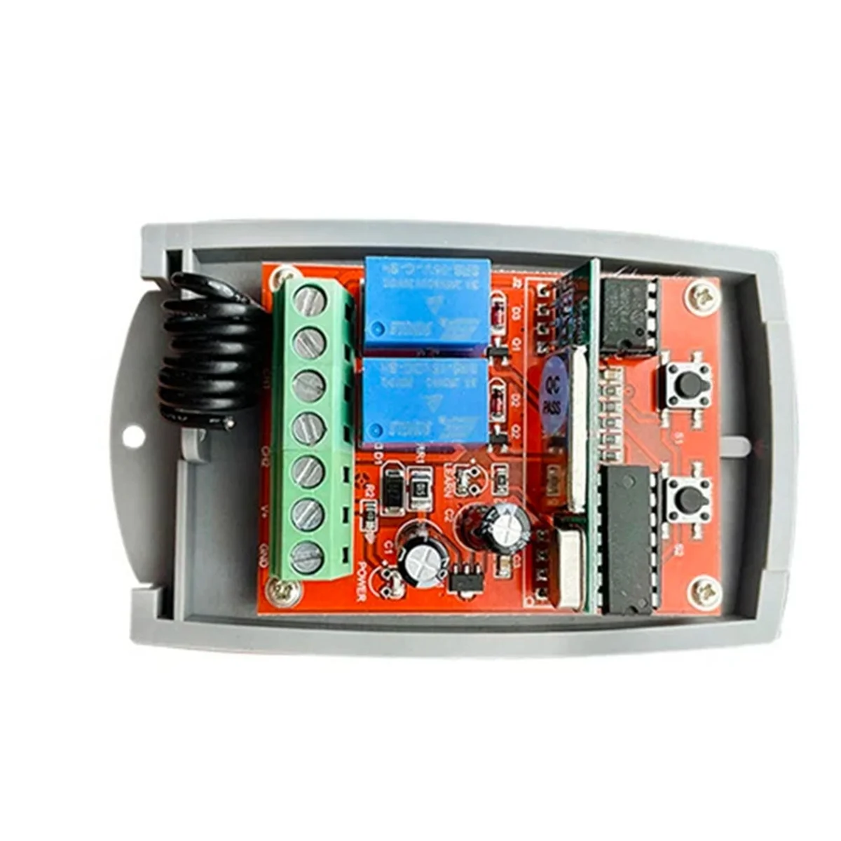 Receptor de Control remoto Universal para puerta de garaje, abridor de Control de puerta eléctrica de 433MHz12V-24V, código de aprendizaje rodante de 433,92 MHz