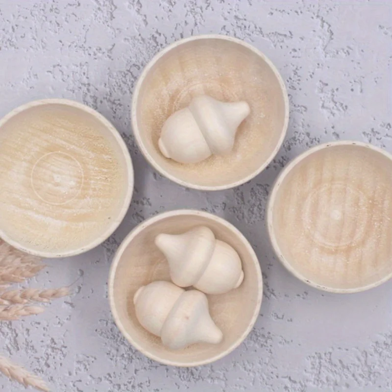 3 قطع/الحزمة من الأطباق الخشبية والجوزن - إكسسوارات صنع الديكور والمجوهرات للحرف اليدوية #2