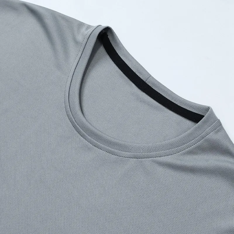 Patchwork Men Long Sleeve Quick Dry Sport Breathable Gym Workout Pullover Thin Mesh Running New Fashion Casual Shirts