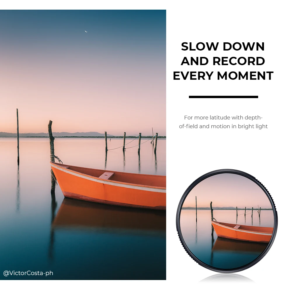 K & f conceito nd64 hd filtro nano x lente da câmera filtro ultra claro com revestimento de densidade verde 49mm 52mm 77mm para sony canon cam