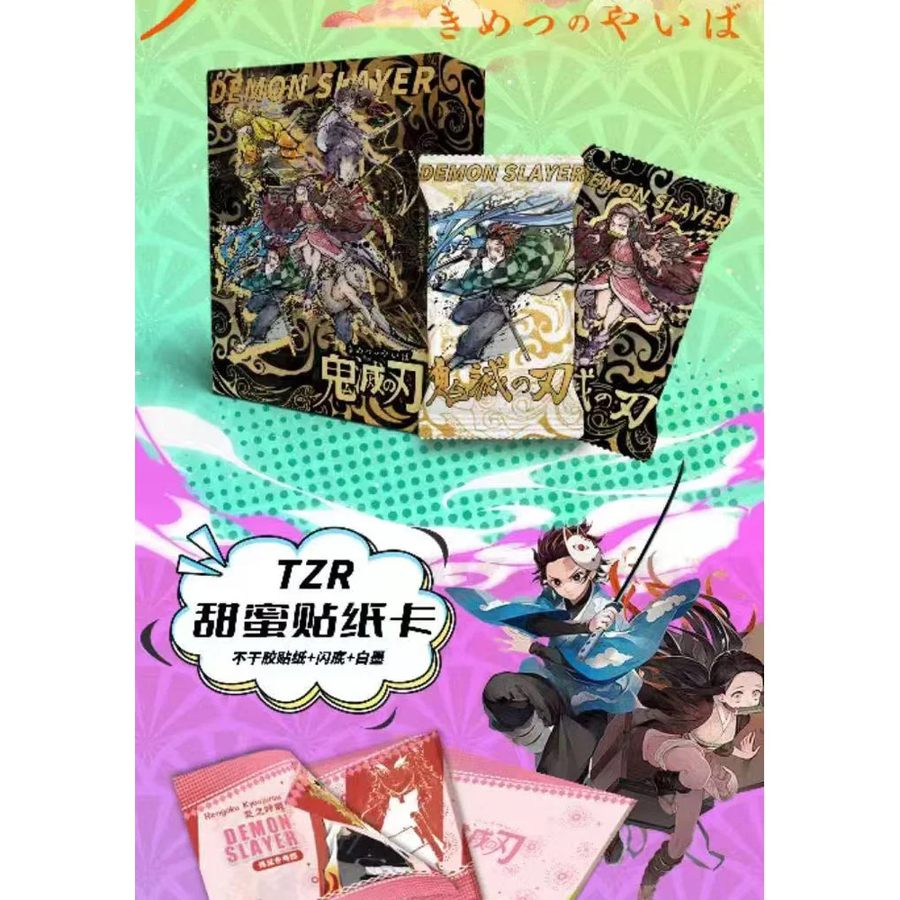 ใหม่ 4 กล่อง Demon Slayer คอลเลกชันการ์ด Booster กล่องอะนิเมะงานอดิเรกเกม Trading Card Doujin Booster กล่องของเล่นของขวัญ