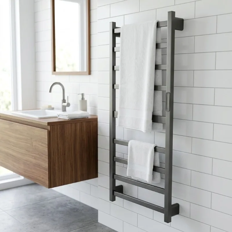 Energy Saving Waterproof Thermostatic Towel Rack Warmer Electric Wall Mouted Bathroom Electric Towel Warmer