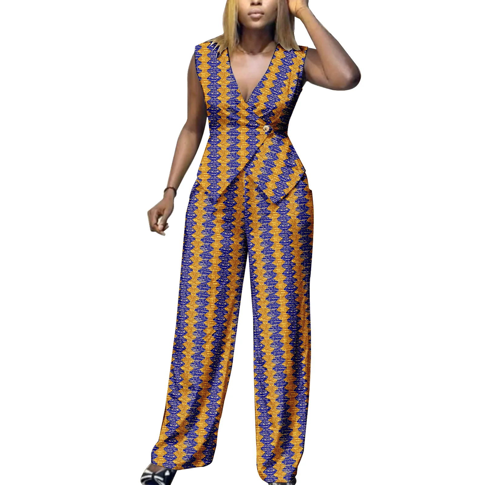 tenues-pour-femmes-africaines-ensembles-anakra-vetements-dashiki-kente-ensemble-2-pieces-veste-sans-manches-et-pantalon