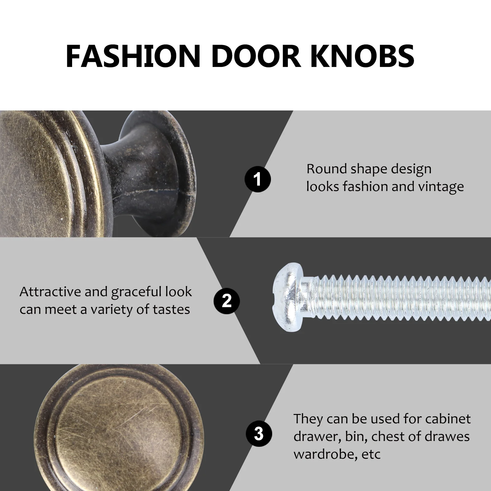 

12pcs Bronze Cabinet Handles Round Vintage Drawer Knobs Durable Furniture Pulls For Wardrobe Cupboard Bin Chest Door Licking