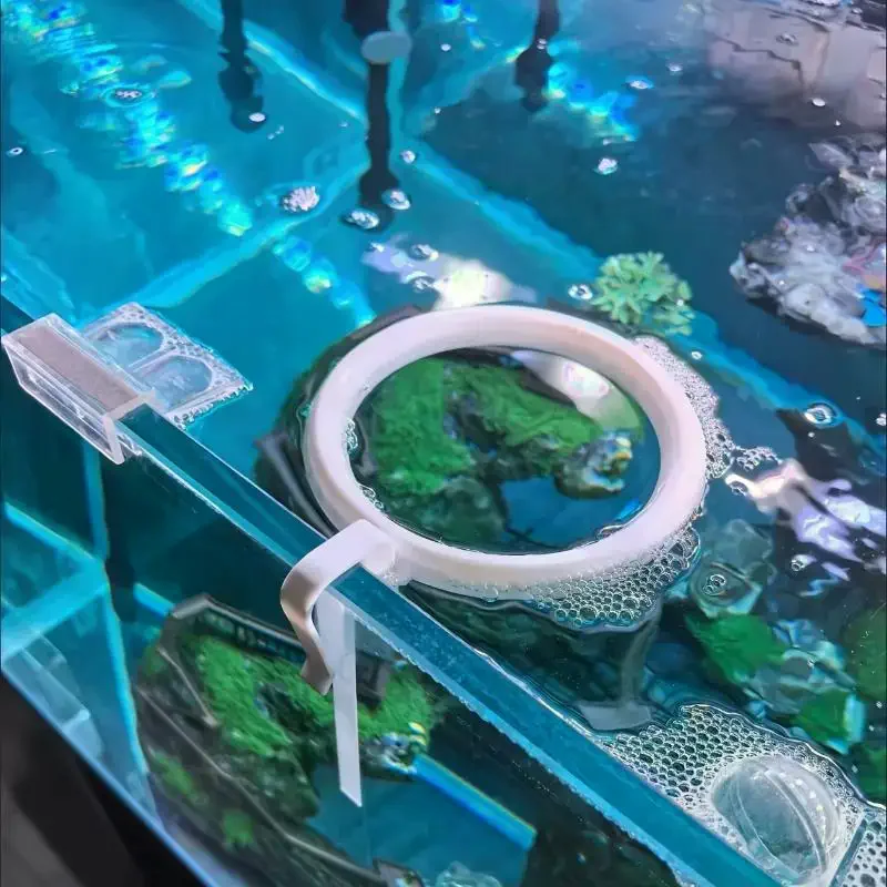 3D Printed Floating Aquarium Circular Feeder Ring Water-level Adaptive Anti-scatter Feeding Fish Tank Accessories 1 Set