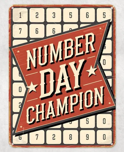 Number Day Metal Poster Wall Tin Sign Man Cave Shed Home Plaque --Tin Sign
