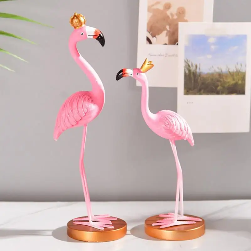 Pink Flamingo Statue Table Ornaments Tropic Party Summer Girl Birthday Wedding Decor Flamingo Gifts Hawaii Hawaiian Party Decor