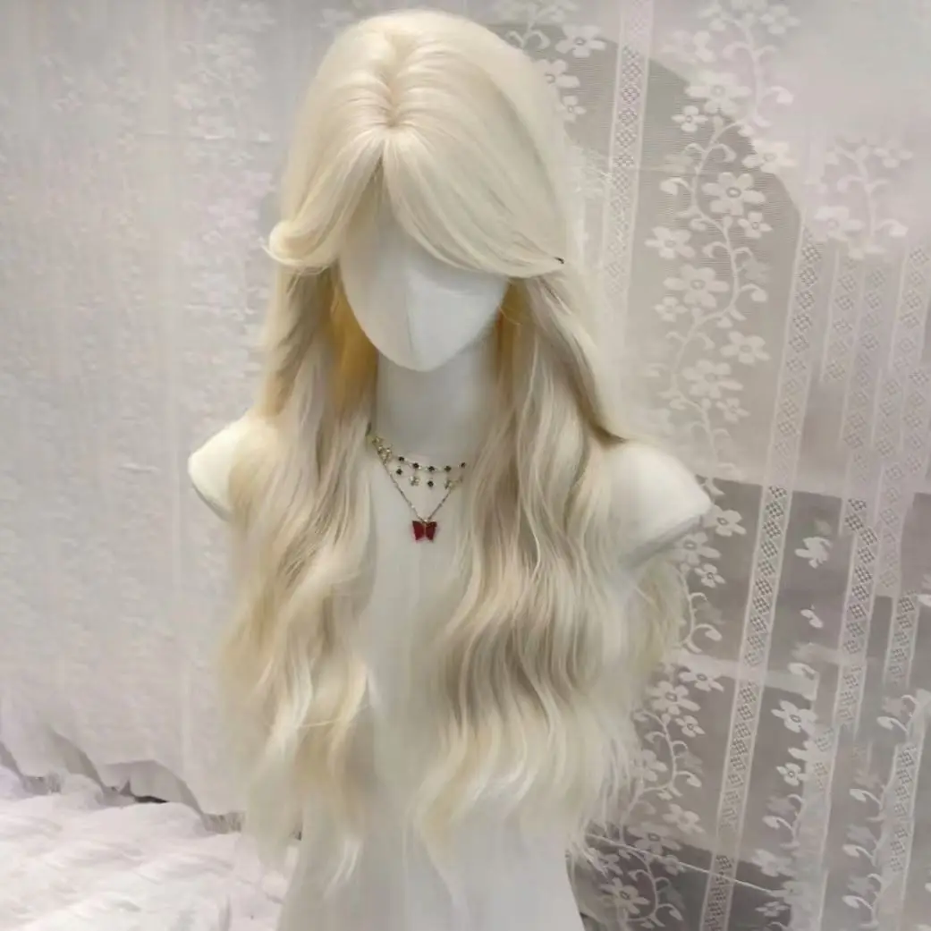 

Парик Лолита, новый молочный платиновый цвет волос для девочек, полный смешанных крови, парик на всю голову