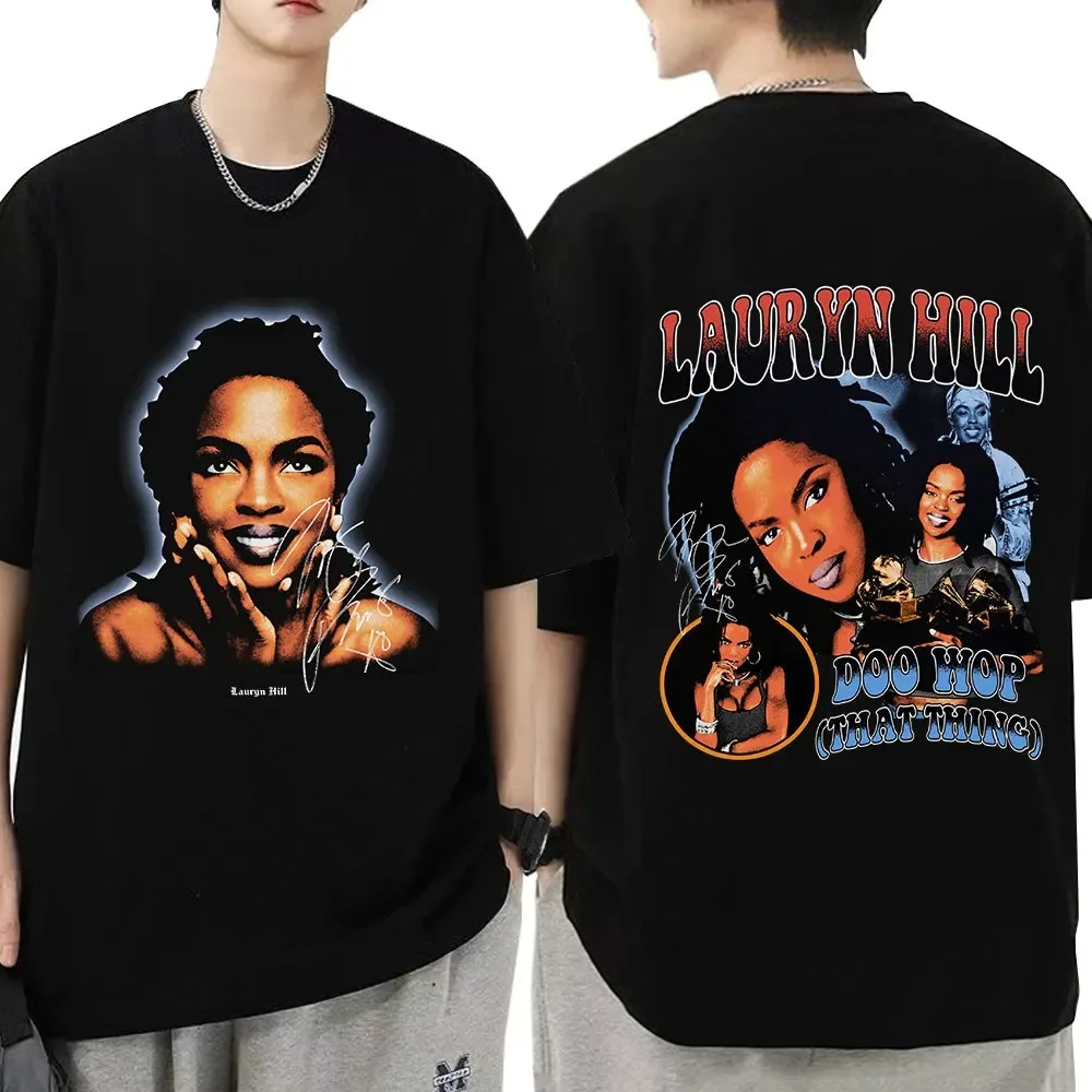 Lauryn Hill Graphic T-Shirt Unisex Harajuku Vintage Short Sleeve T Shirt Men Women Clothing Fashion Hip Hop Oversized T-shirts