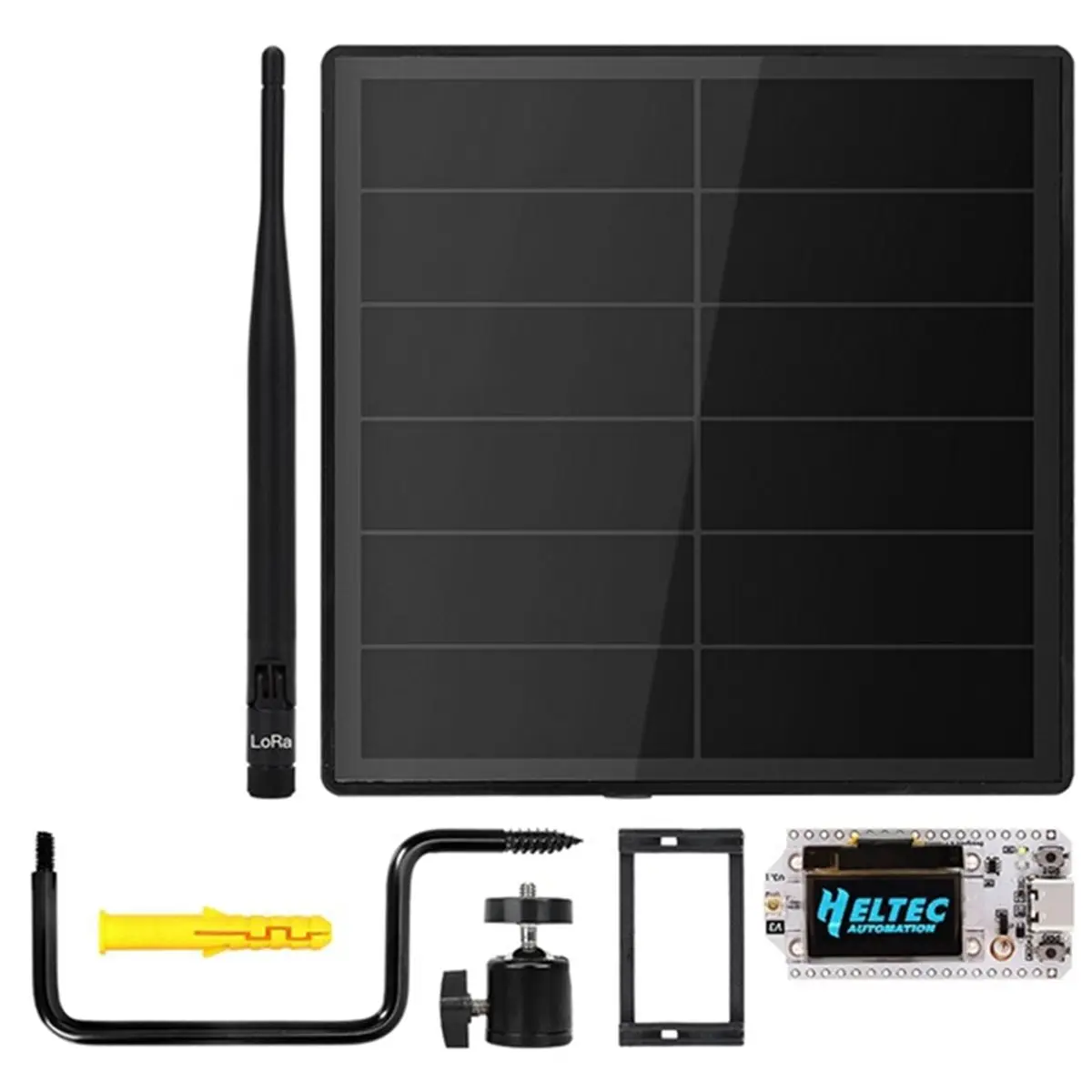 A85P D5 Solar Node with 5V Solar Panel ESP32 LoRa 32 V3 for WiFi Meshtastic LoRaWAN Heltec ESP32 SX1262 LoRa 915MHz