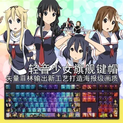 108 Keys PBT Dye Subbed Keycaps Cartoon Anime Gaming Key Caps OEM Profile Backlit Keycap For K-ON Hirasawa Yui Akiyama Mio