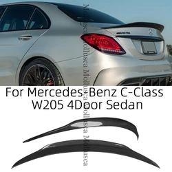 For Mercedes-Benz C-Class W205 4Door sedan PSM Style Carbon Fiber Rear Spoiler Trunk Wing 2013-2022