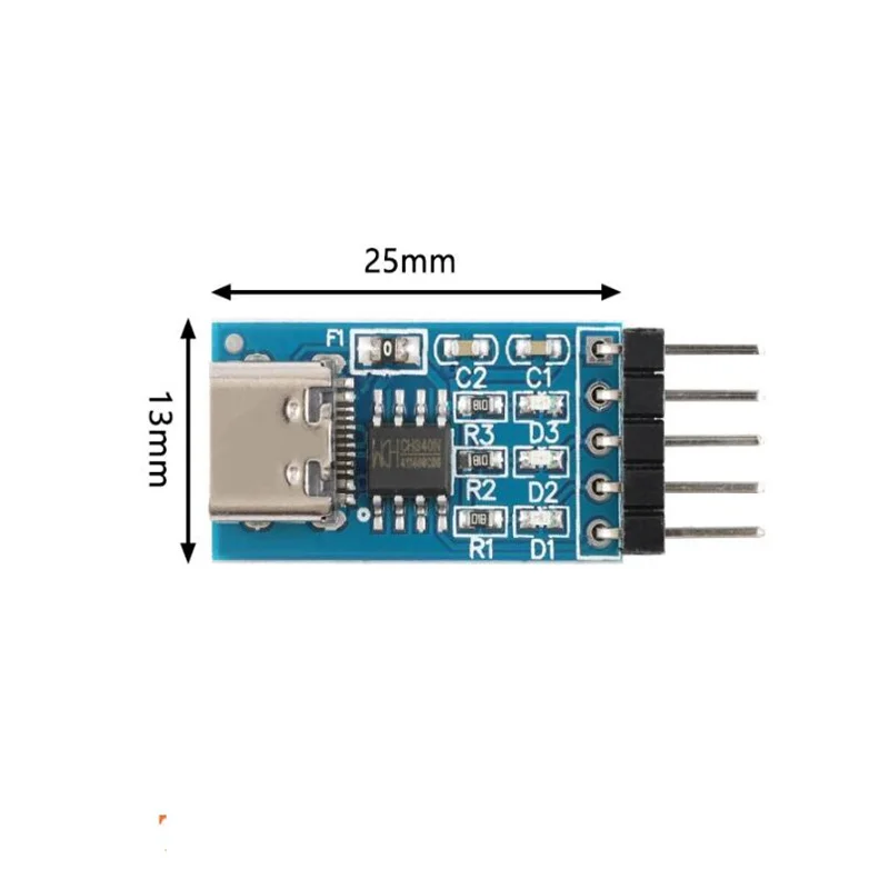 CH340N Type-C USB to TTL Serial Port Conversion Module Single-chip MCU Download Brush Board