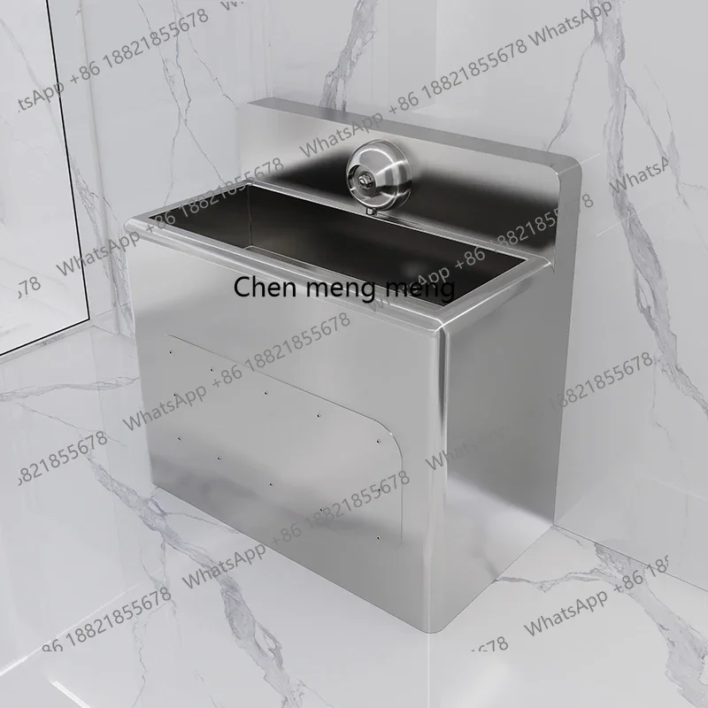 A139 Detention center special stainless steel sink sink integrated floor column washing table conversation room
