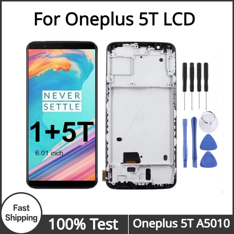 

ЖК-дисплей TFT 6,01 "для Oneplus 5T, ЖК-дисплей с сенсорным экраном для 1 + 5T, A5010, сменный дисплей в сборе