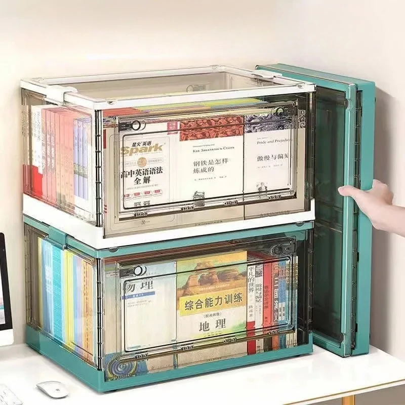 Transparent Foldable Storage Trunk Open Organizer Bin Large Capacity Wardrobe Clothes Box Home Sundries Container