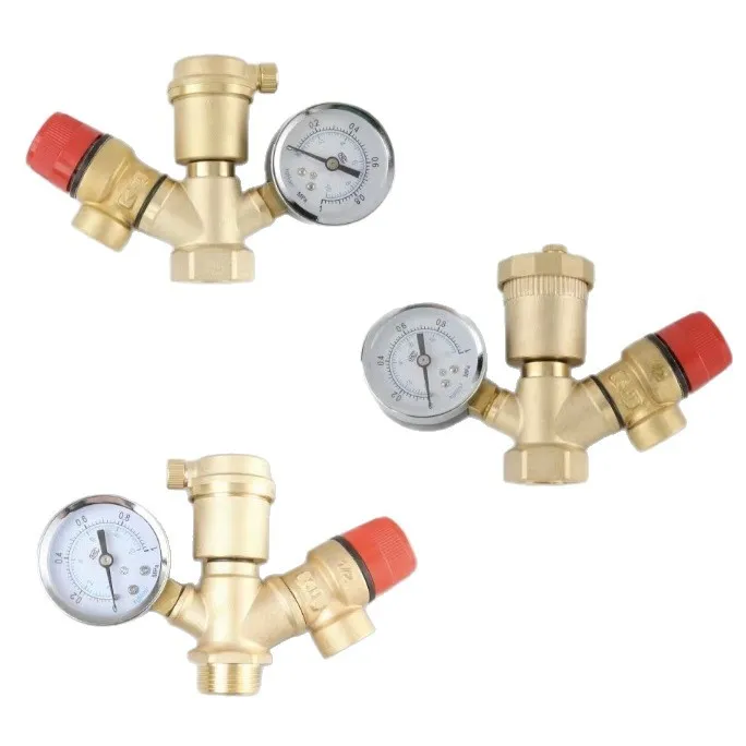 Floor Heating Air Energy Water Tank Pressure Relief Valve Safety Component Brass Thickened Explosion-proof BoilerAutomatic