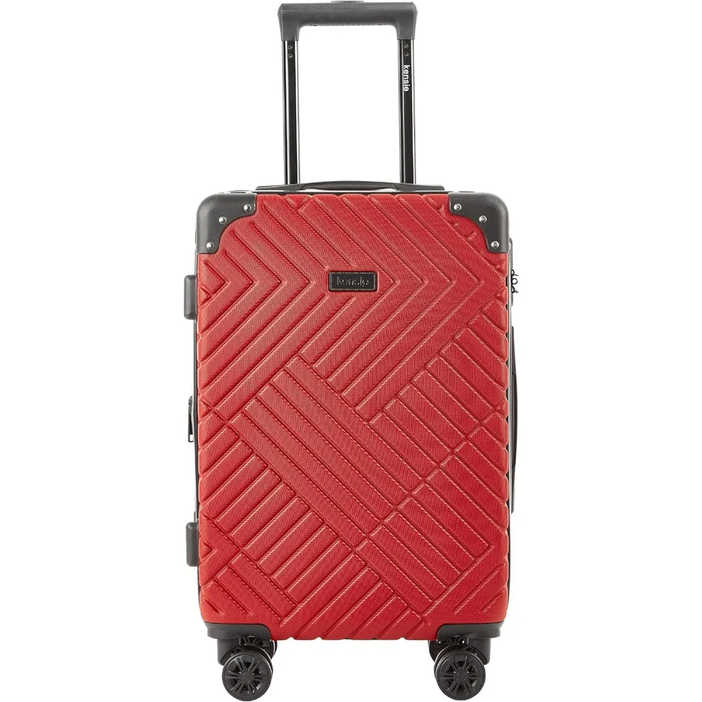 kensie Tigard ラゲッジ、レッド、3 点セット (28 インチ/24 インチ/20 インチ)