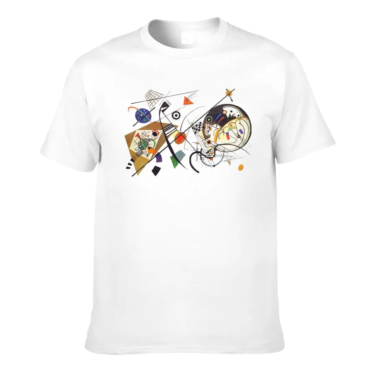 Camiseta de algodón de líneas cruzadas Wassily Kandinsky, camisa de tendencia de Matisse, Museo francés, exposición de arte moderno, novedad, 1923