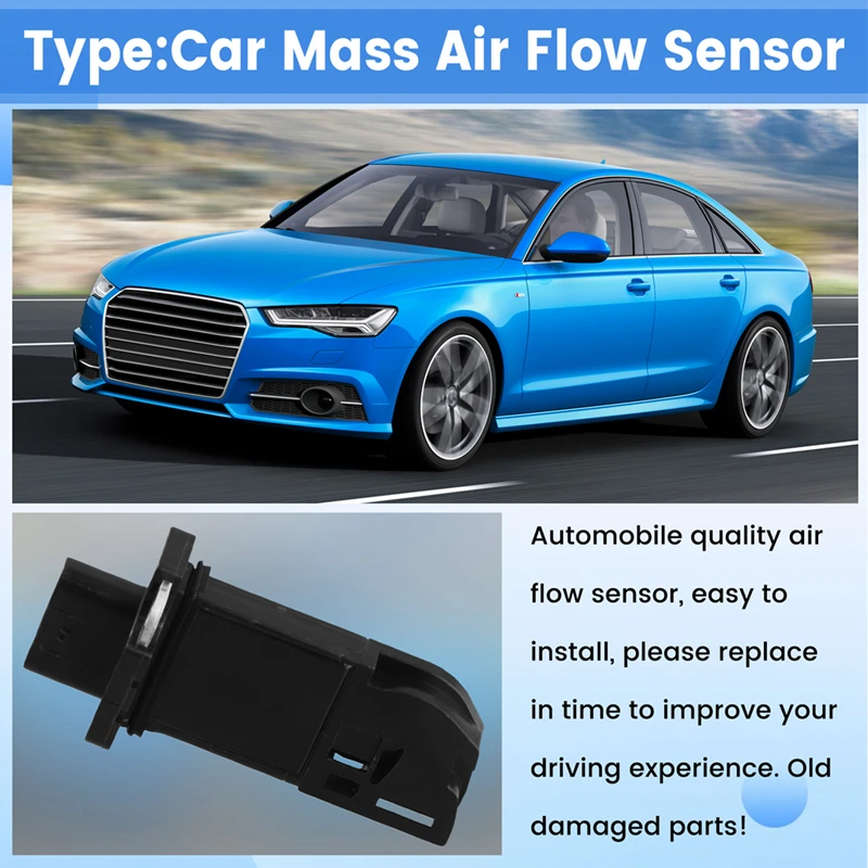 Car MAF Mass Air Flow Sensor 06J906461D AFH60-37 For  A3 A4 A5 A6 Q3 Q5 Quattro VW Intake Flow Meter Sensor