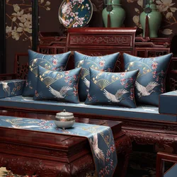 35x50/45/40x60/50cm crane embroidered cushion cover decorative sofa satin pillowcase lumbar pillow cover