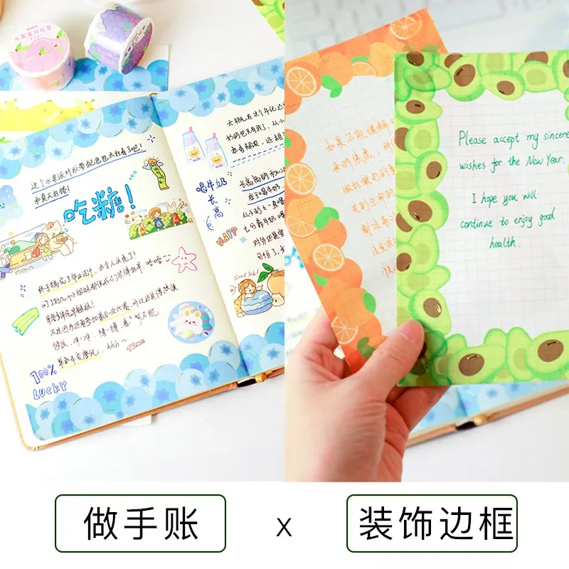 1 рулон ленты в форме фруктов из золотой фольги для украшения сцены страниц журнала DIY планировщики поставки материалов для рукоделия