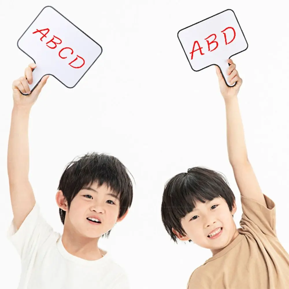 Multifunctional Plastic Whiteboard Handheld Erasable Prompt Board Double-sided Answer Board Students