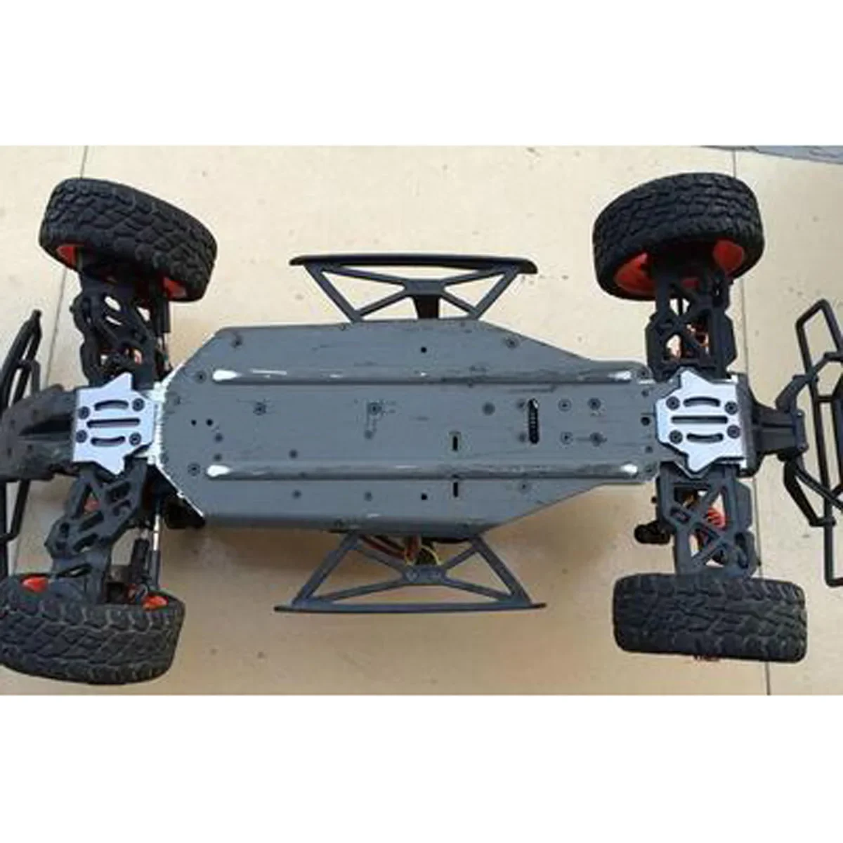 2pcs HOBAO 8SC H9 Chassis Guard Anti Scratch Metal Protection Plate Aluminum 6061 Rc Car Parts