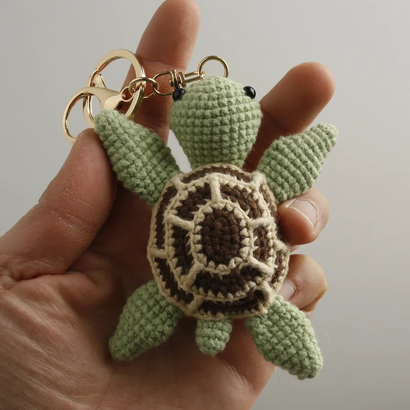 Kreativer Häkel-Oktopus-Anhänger, handgewebter Schildkröten-Schlüsselanhänger, gestrickter Meeres-Schlüsselanhänger, Rucksack-Anhänger, Geschenk 2026 – Detail 4