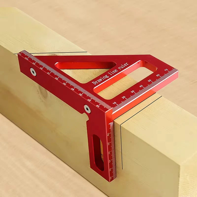 

Woodworking Square Protractor Aluminum Alloy Miter Triangle Ruler High Precision Layout Measuring Tool for Engineer Carpenter