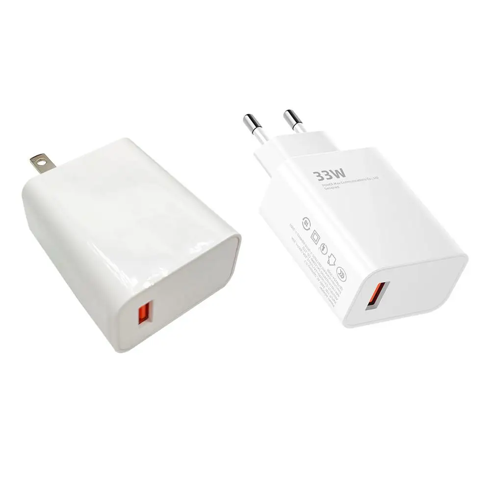 33W USB Charger Fast Charging EU/US Plug Mobile Phone Adapter For Xiaomi Quick Charger Phone Accessories U8E6