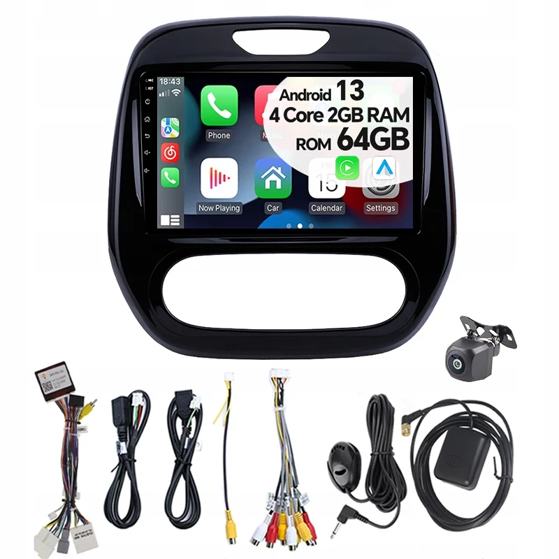 Eunavi 7862c 8G+128G QLED 2DIN Android Auto Radio Car Multimedia Player For Nissan Qashqai J11 X-Trail 3 T32 2013-2017 GPS