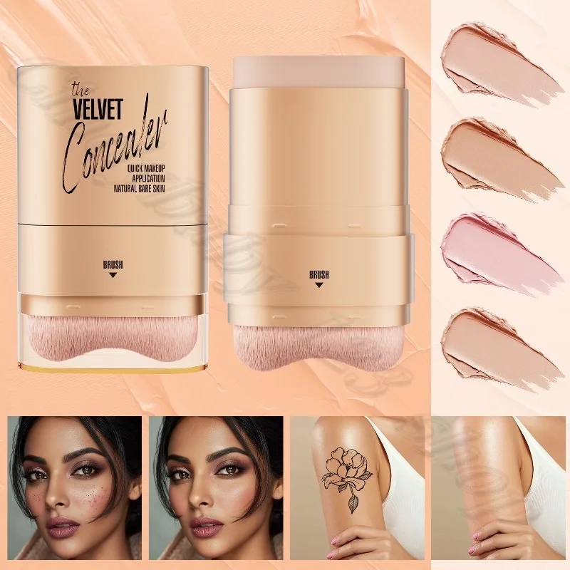 HelloKiss Eraser Concealer Stick Waterproof Sweat-proof Covering Pockmarks Tattoo Double Head Concealer 12g