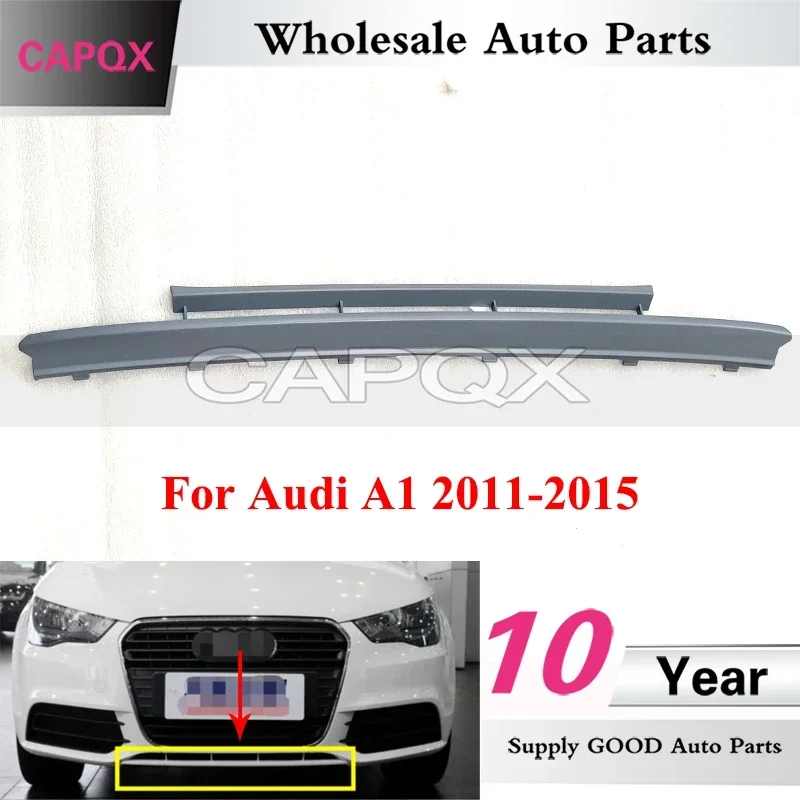 

CAPQX Car Front Bumper Lower Spoiler For Audi A1 2011-2015 Center Grille Lower Guard Front Lip Bottom Guard 8X0807061
