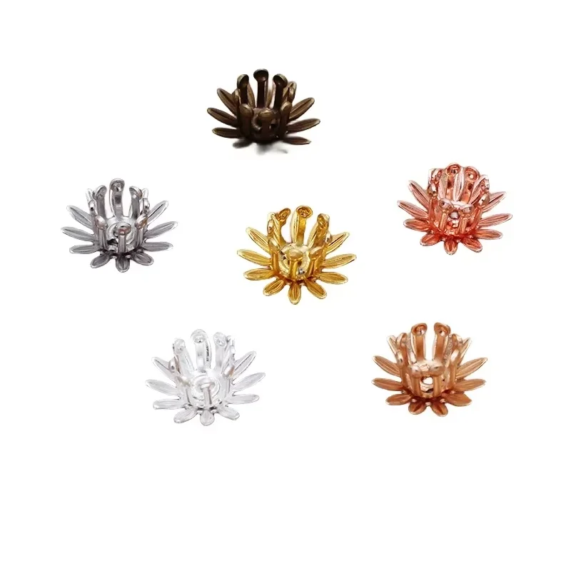 BoYuTe (100 Pieces/Lot) 10MM Metal Brass Small Daisy Flower Materials Handmade Diy Jewelry Accessories Wholesale