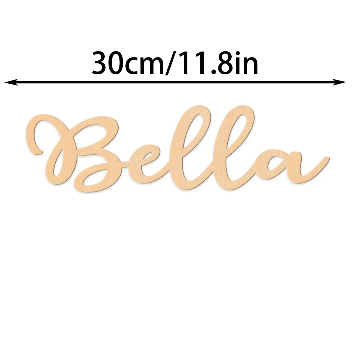 1 قطعة بيلا الإبداعية مثال مخصص اسم المواد الخشبية لوحة خشبية علامة خشبية لم تنته الخشب للرسم أو التألق