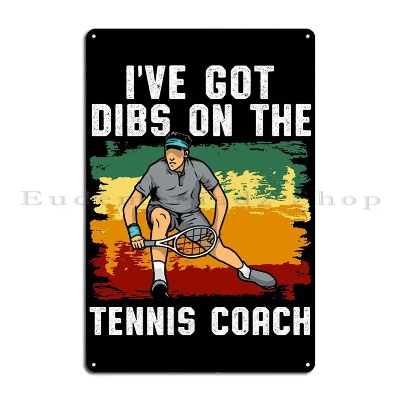 Idée cadeau pour entraîneur de Tennis, Plaque métallique rétro, Designs de cinéma pour Bar, affiche en étain pour Pub