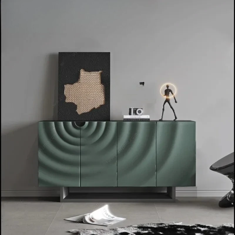 

B light luxury dining side cabinet simple modern Nordic white living room locker design