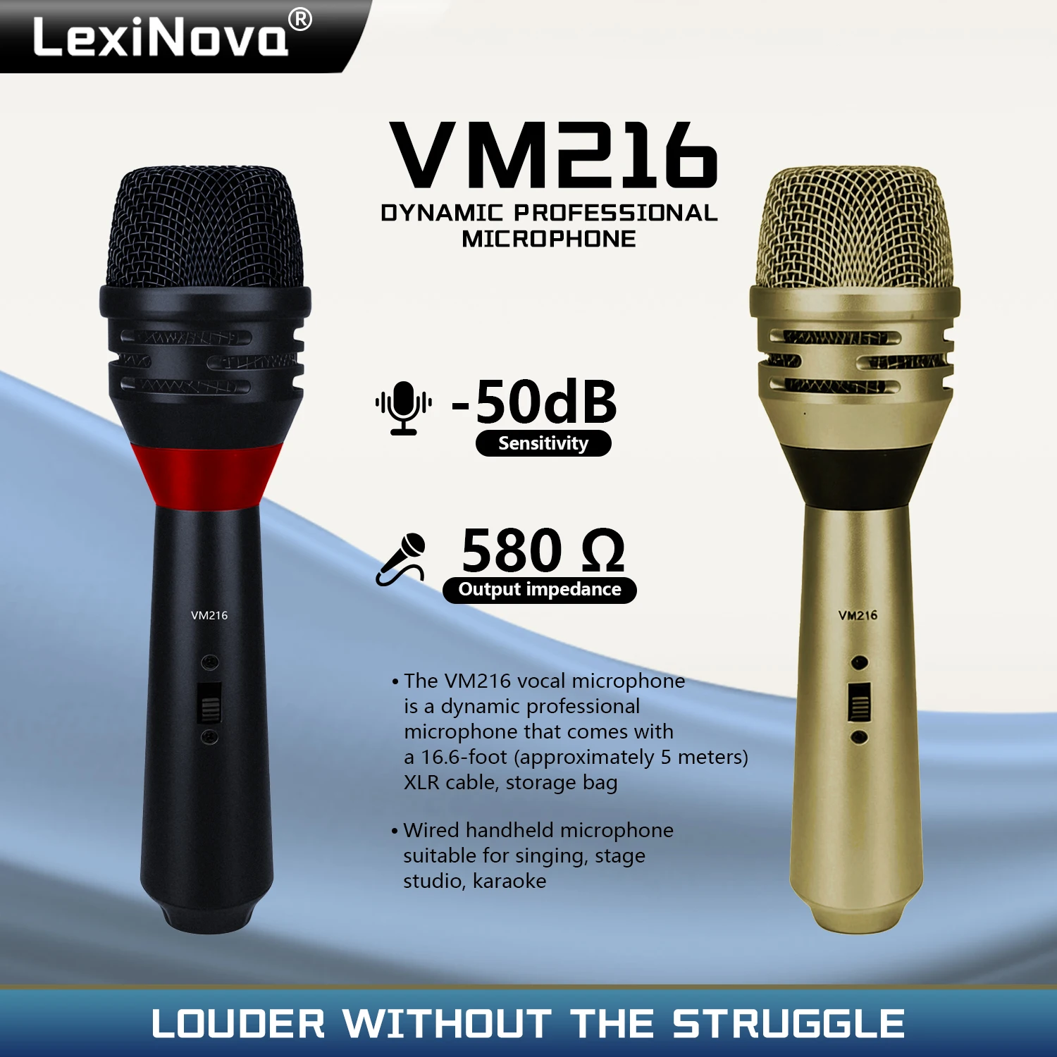

VM216 Черно-золотой динамический проводной микрофон, профессиональный ручной микрофон с металлическим корпусом и переключателем для пения, свадеб, сцены, дома, караоке.