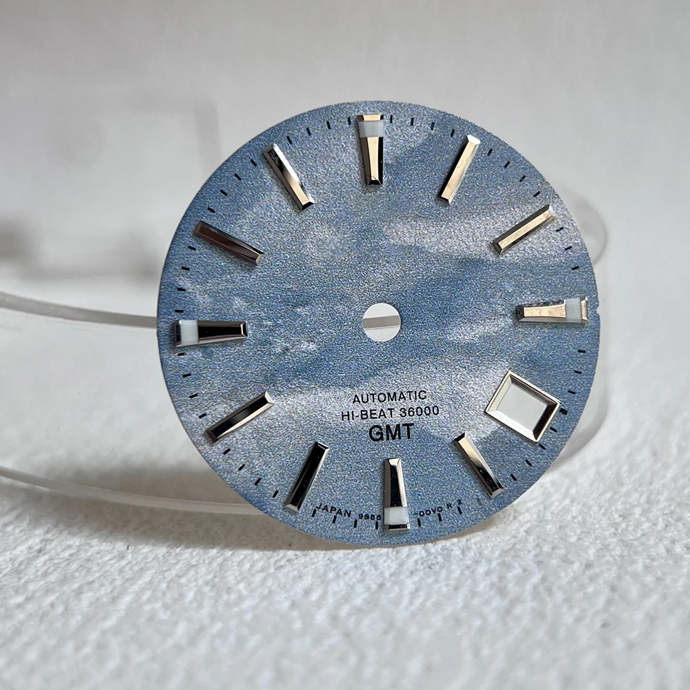 Esfera NH34/NH35 de 28,5mm con textura solar, calendario único con Esfera luminosa adecuada para pieza de repuesto de reloj de movimiento NH34/NH35